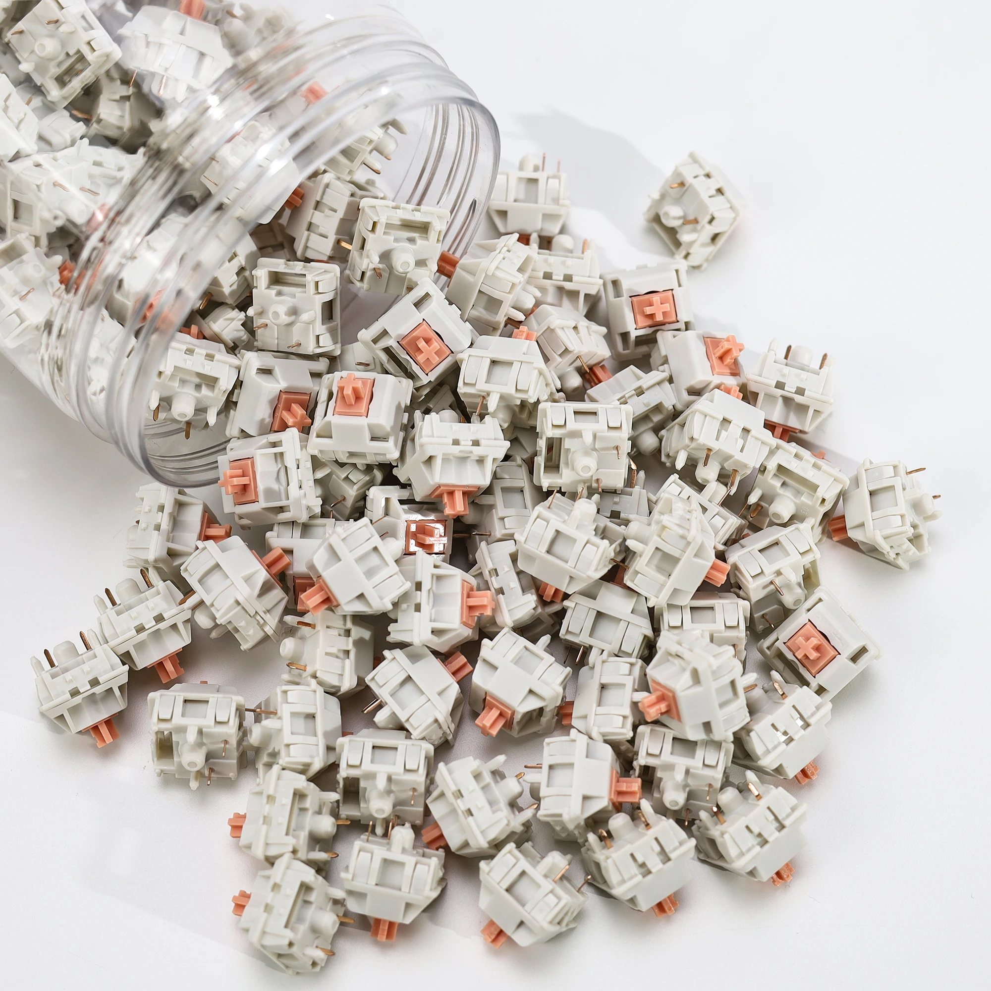 Interruptor Táctil KBDiy Holy Panda 5-PIN 55gf 62gf 67gf Pré-Lubrificado POM Creamy para Teclado Mecânico Gamer DIY 60% Personalizado