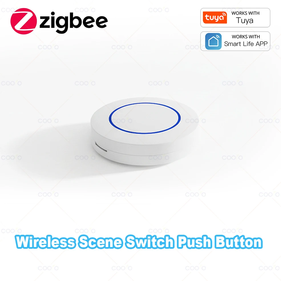 Tuya zigbee botão de pressão sem fio inteligente interruptor cena controlador automação cenário ligação com dispositivos tuya precisa zigbee gateway Tuya zigbee botão de pressão sem fio inteligente interruptor cena controlador automação cenário ligação com dispositivos tuya precisa zigbee gateway