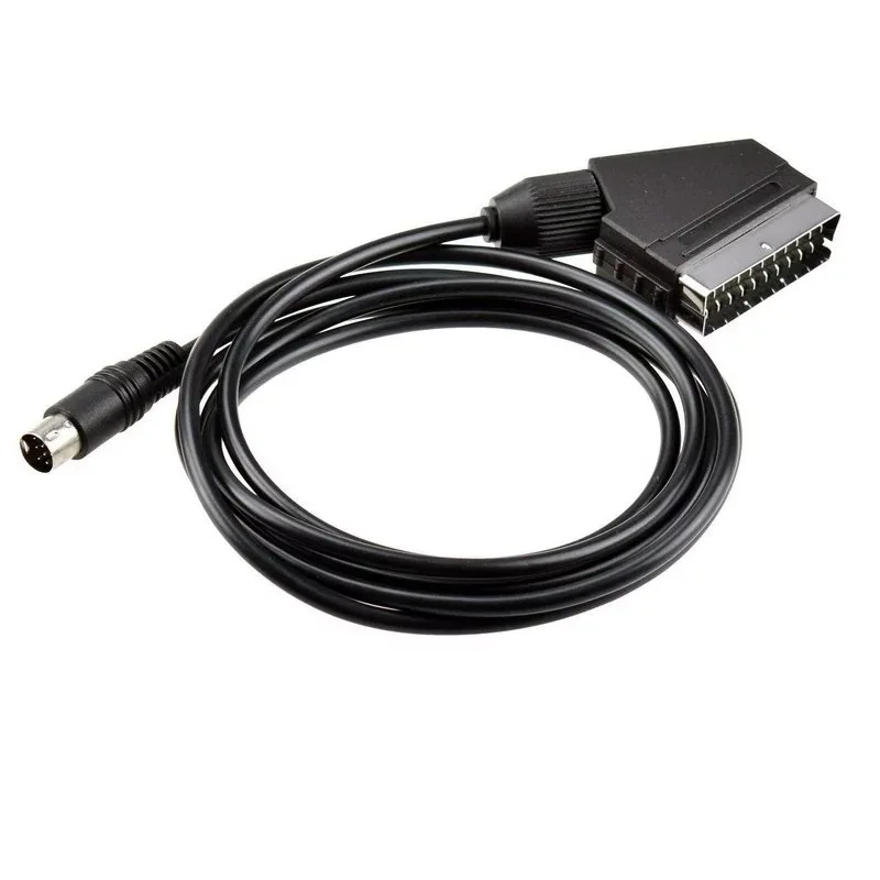 Cabo Scart para Controle Sega Genesis 2 MD2, Cabo de Áudio e Vídeo para Sega Mega Drive 2, Cabo de Extensão RCA AV Estéreo para Console de Jogos