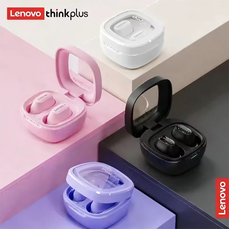 Fones de ouvido estéreo HiFi com som nítido e microfone para chamadas em modo mãos-livres, caixa de carregamento compacta, Lenovo XT62, sinal estável, fones de ouvido Bluetooth.