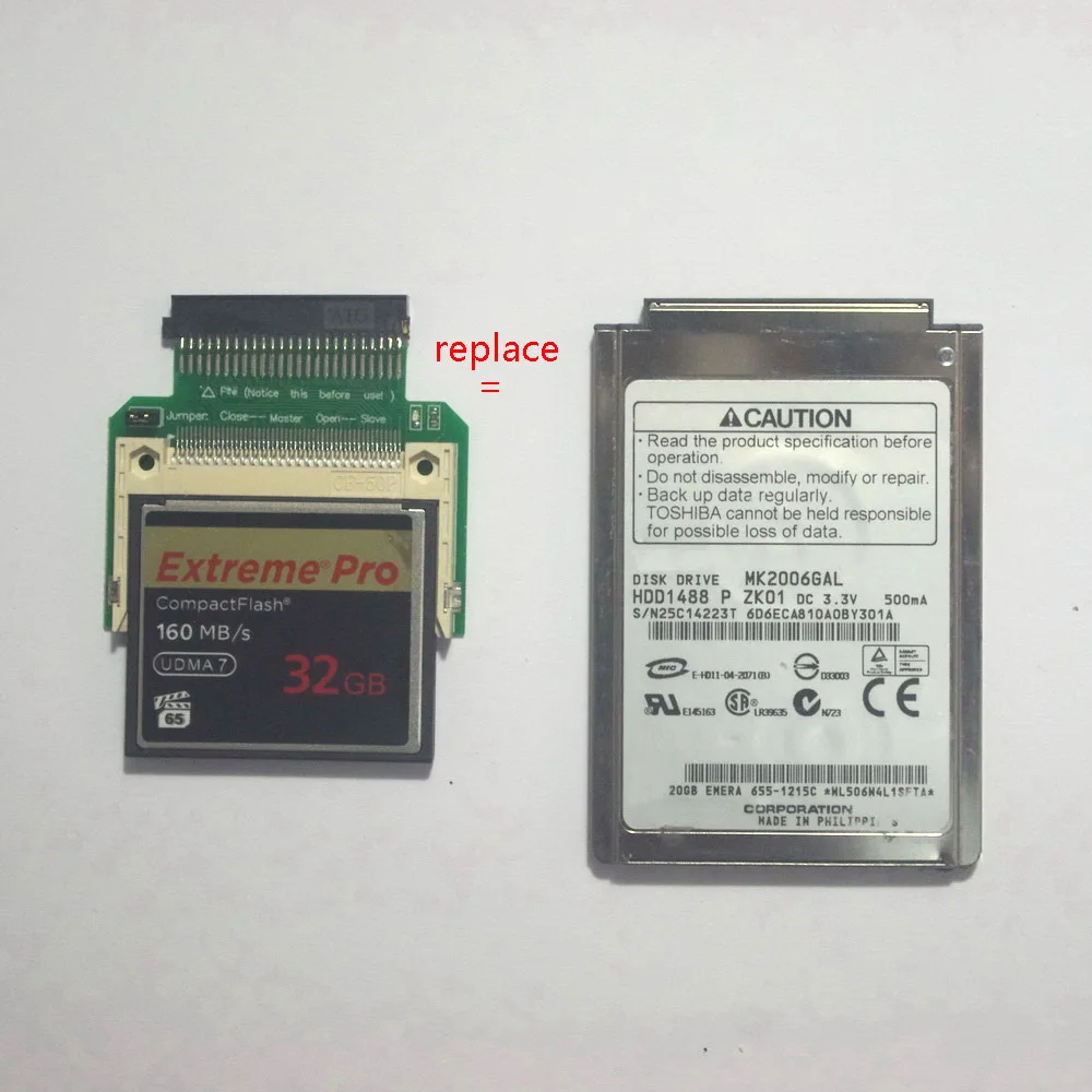 Para iPod 3rd SSD iPod 4th SSD iPod Photo CF para IDE SSD Kit de atualização para MK2006GAL MK3006GAL MK4004GAH A1040 A1059 A1099 substituir