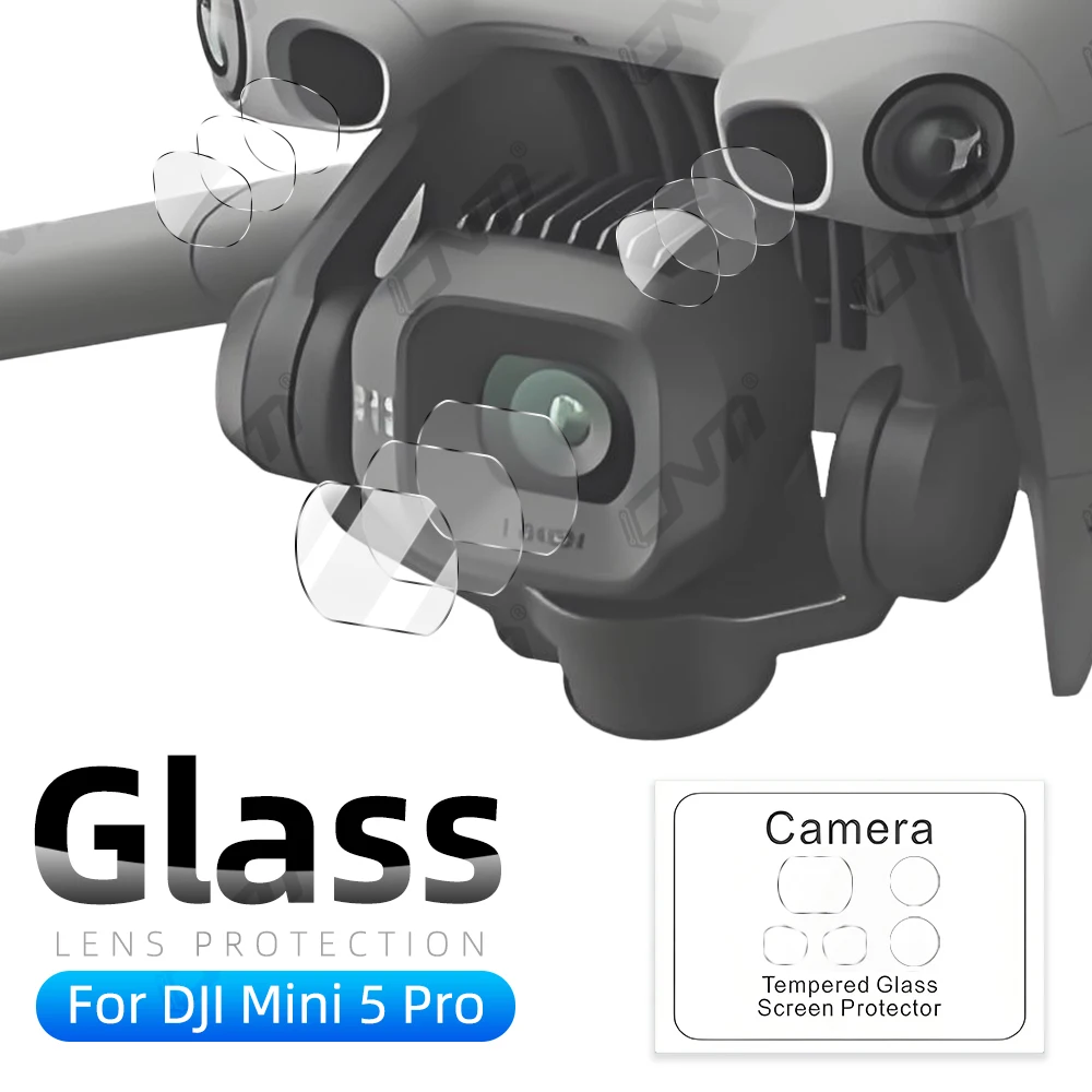 Protetor de lente para dji mini 5 pro drone câmera hd vidro temperado anti-risco película protetora para dji mini5 pro acessórios
