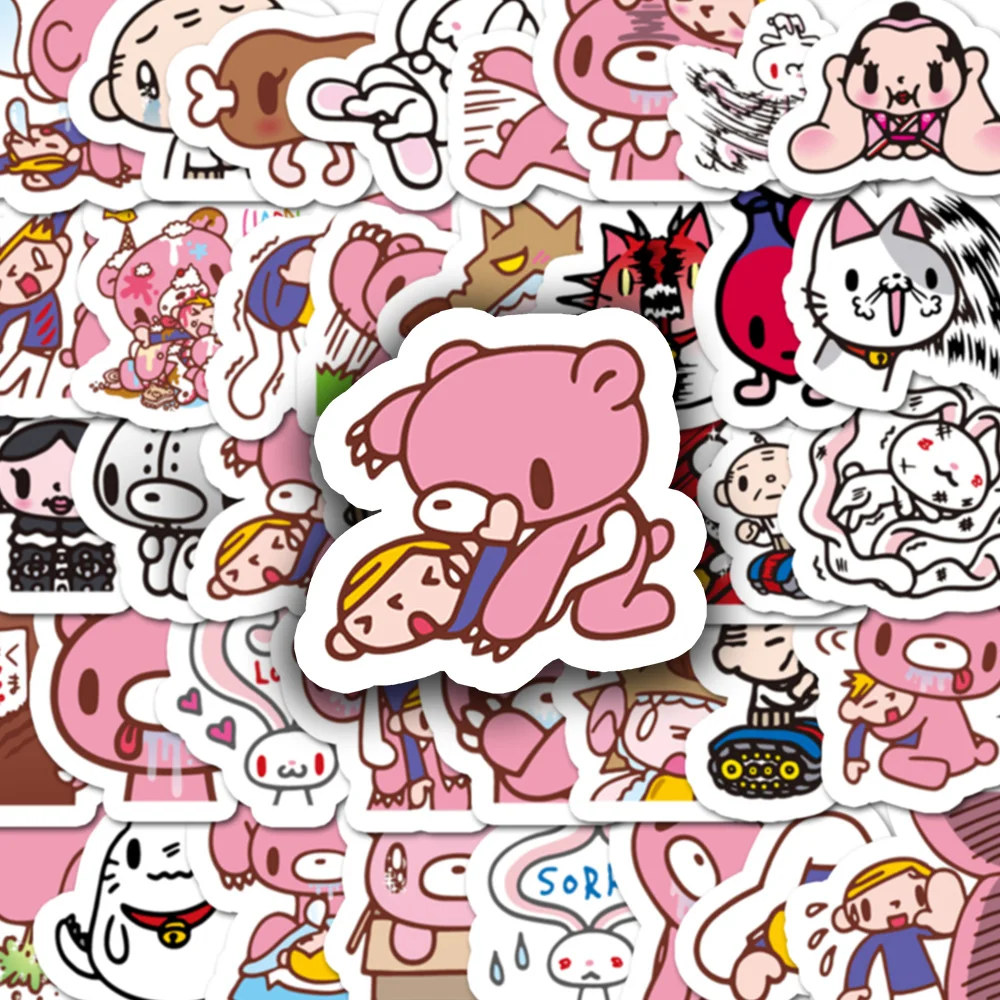 40 pçs dos desenhos animados urso sombro & chax allstars adesivos decalques para portátil geladeira caderno diário engraçado decoração adesivo crianças brinquedos