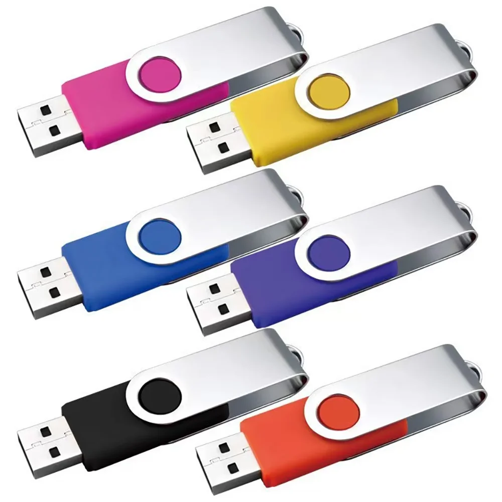 Pen Drive JASTER USB 3.0 de 32GB, 16GB, 64GB, 128GB - Flash Drive de Metal Portátil com Girador USB 2.0