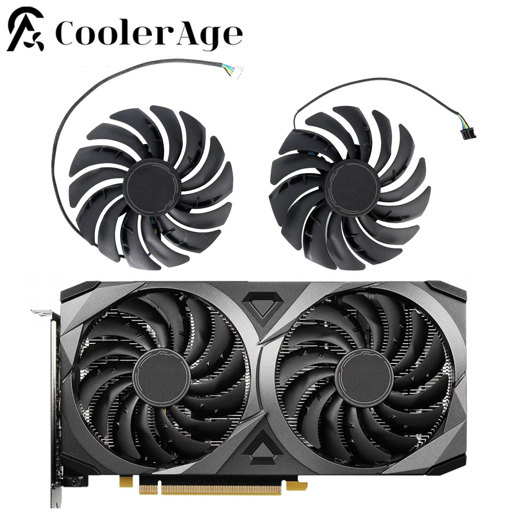 Ventilador de placa de vídeo para MSI GeForce RTX 3070 3060 3060Ti VENTUS 2X OC 95MM PLD10010S12HH RTX3060 RTX3070 RTX3060Ti GPU Ventilador de refrigeração Ventilador de placa de vídeo para MSI GeForce RTX 3070 3060 3060Ti VENTUS 2X OC 95MM PLD10010S12HH RTX3060 RTX3070 RTX3060Ti GPU Ventilador de refrigeração