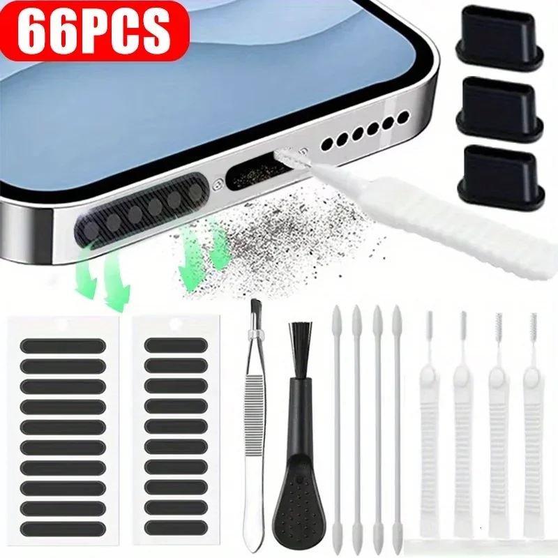 Kit de Ferramentas Universal para Limpeza de Poeira, Limpador de Porta de Carregamento de Telefone, Capas de Alto-falante para AirPods, MacBook e Fones de Ouvido Kit de Ferramentas Universal para Limpeza de Poeira, Limpador de Porta de Carregamento de Telefone, Capas de Alto-falante para AirPods, MacBook e Fones de Ouvido