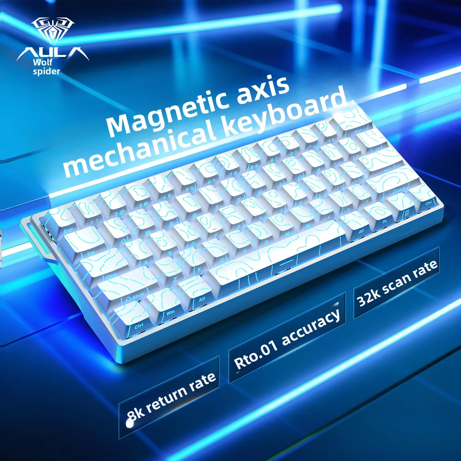 Aula win60he interruptor magnético teclado com fio win 60 he teclado mecânico esports gamer win68 teclados personalizados win60 ele presentes