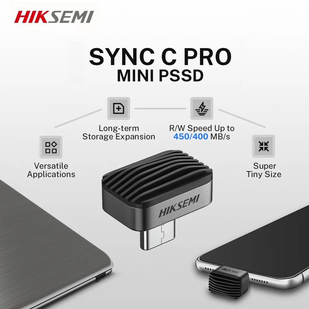HIKSEMI MINI USB 3.2 Unidade Flash de Alta Velocidade Pen Drive Disco Flash À Prova D 'Água Mini PSSD 128GB 256GB U Disco Tipo-C