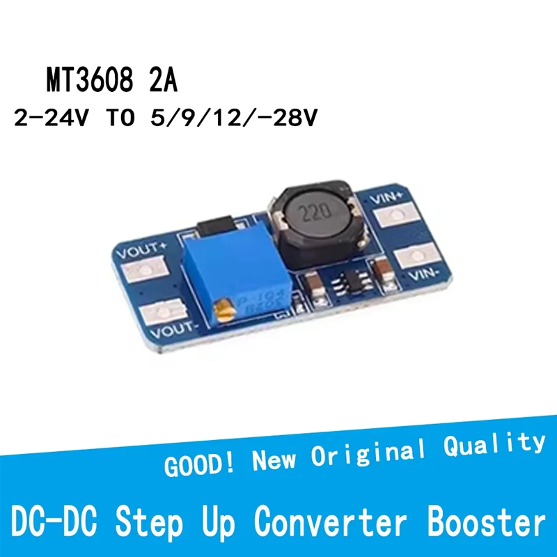 1PC MT3608 Módulo Conversor DC-DC Step Up Booster Fonte de Alimentação Placa Step-up Saída TIPO-C / Micro USB 2A 28V Máx.
