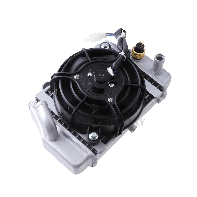 Radiador de resfriamento de motor refrigerado a água atv + ventilador para 150cc 250cc pit quad buggy dune motocross acessórios Radiador de resfriamento de motor refrigerado a água atv + ventilador para 150cc 250cc pit quad buggy dune motocross acessórios