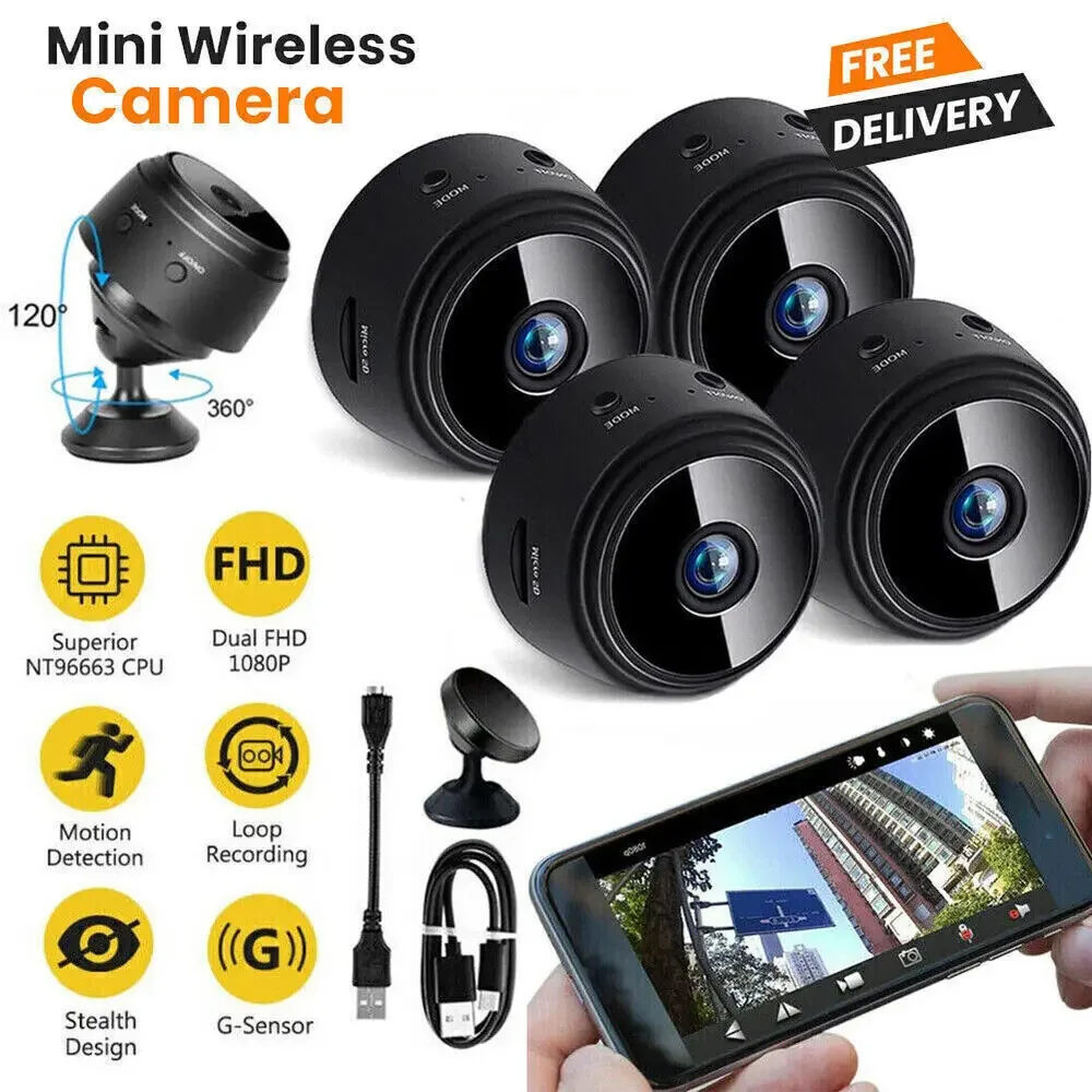 Nova Câmera Mini A9 WiFi Sem Fio para Proteção de Segurança, Monitoramento Remoto, Filmadora de Vídeo, Vigilância Residencial Inteligente, Mini Câmera HD