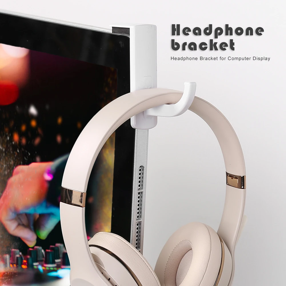 Suporte Universal para Fones de Ouvido para Monitor, Suporte Adesivo para Fones de Ouvido para Casa, Escritório e Gamers