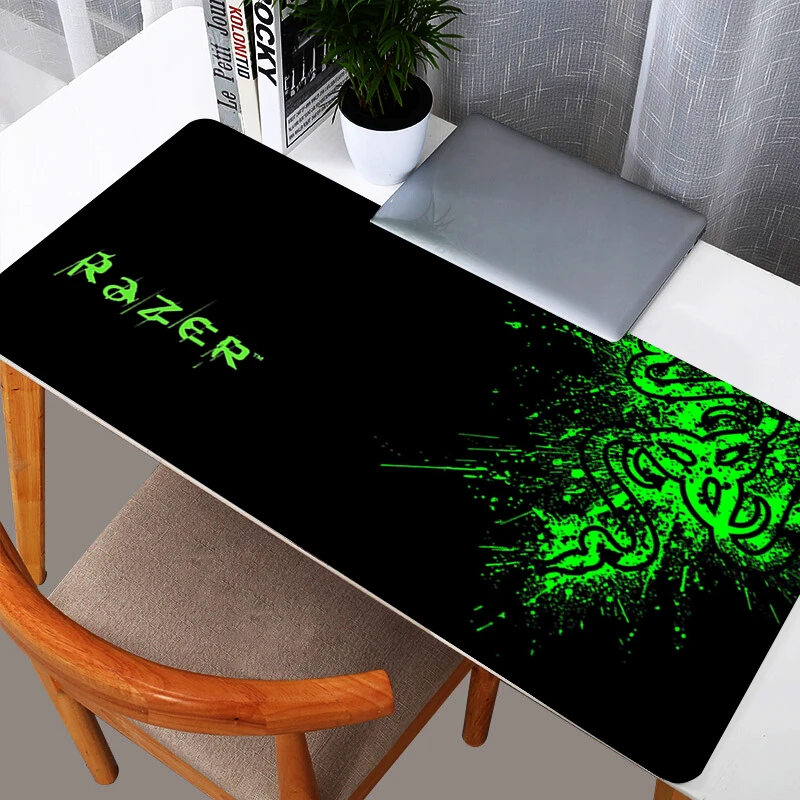 Tapete de mouse razer grande mouse pad gamer teclado mousepad pc computador mesa tapete de jogos tapetes de mouse para cs go lol 900x400