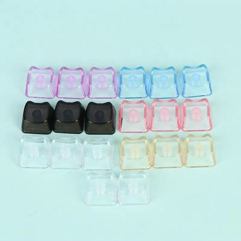 10/20 Peças Teclas Transparentes PBT de Gato Fofo 1U Perfil MAO em Branco para Teclado Mecânico Gamer Uso DIY