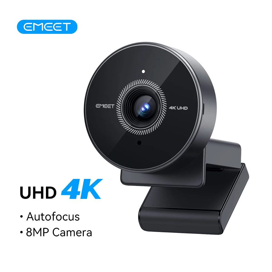 Webcam 4K Web Camera 1080P 60fps com microfone Mini câmera USB para computador / desktop / laptop EMEET Webcam Webcam 4K Web Camera 1080P 60fps com microfone Mini câmera USB para computador / desktop / laptop EMEET Webcam