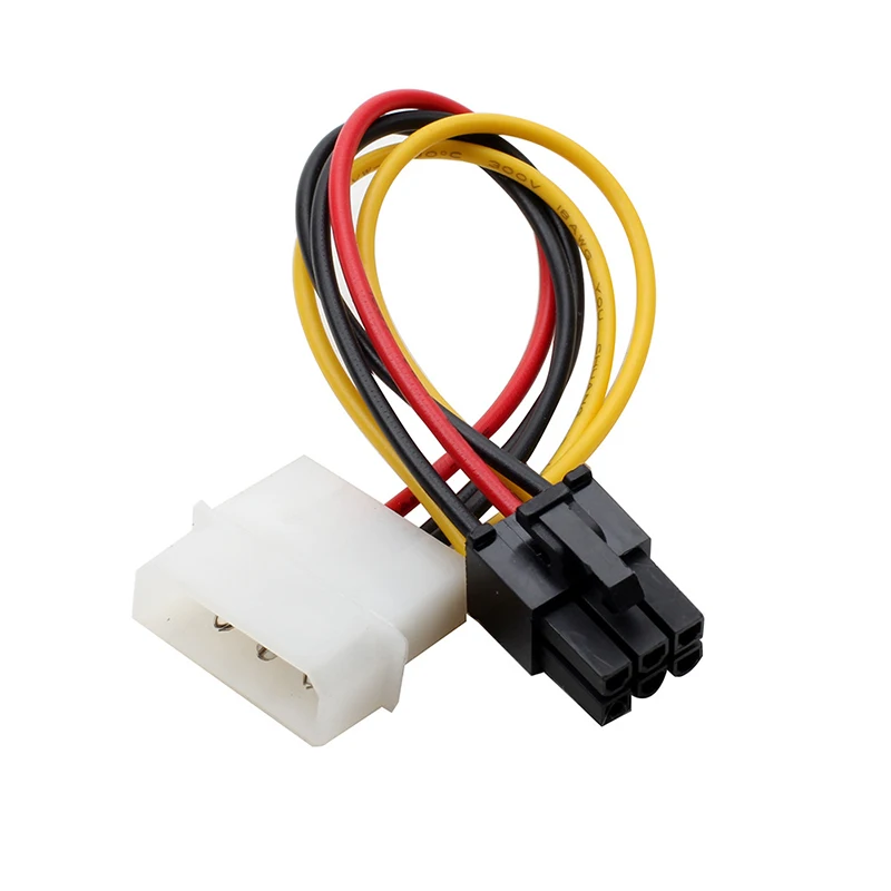 Molex grande 4 pinos para 6 pinos cabo de alimentação placa gráfica placa de exibição de vídeo conectar fio para adaptador de fonte de alimentação ide para pc Molex grande 4 pinos para 6 pinos cabo de alimentação placa gráfica placa de exibição de vídeo conectar fio para adaptador de fonte de alimentação ide para pc