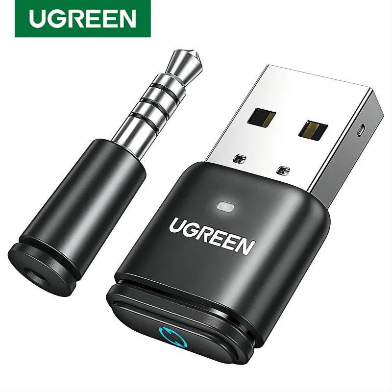 Transmissor USB Bluetooth 5.3 com AptX HD, Adaptador de Áudio para PS5, PS4, Nintendo Switch, Fone de Ouvido, Alto-falante, Microfone, Receptor Bluetooth