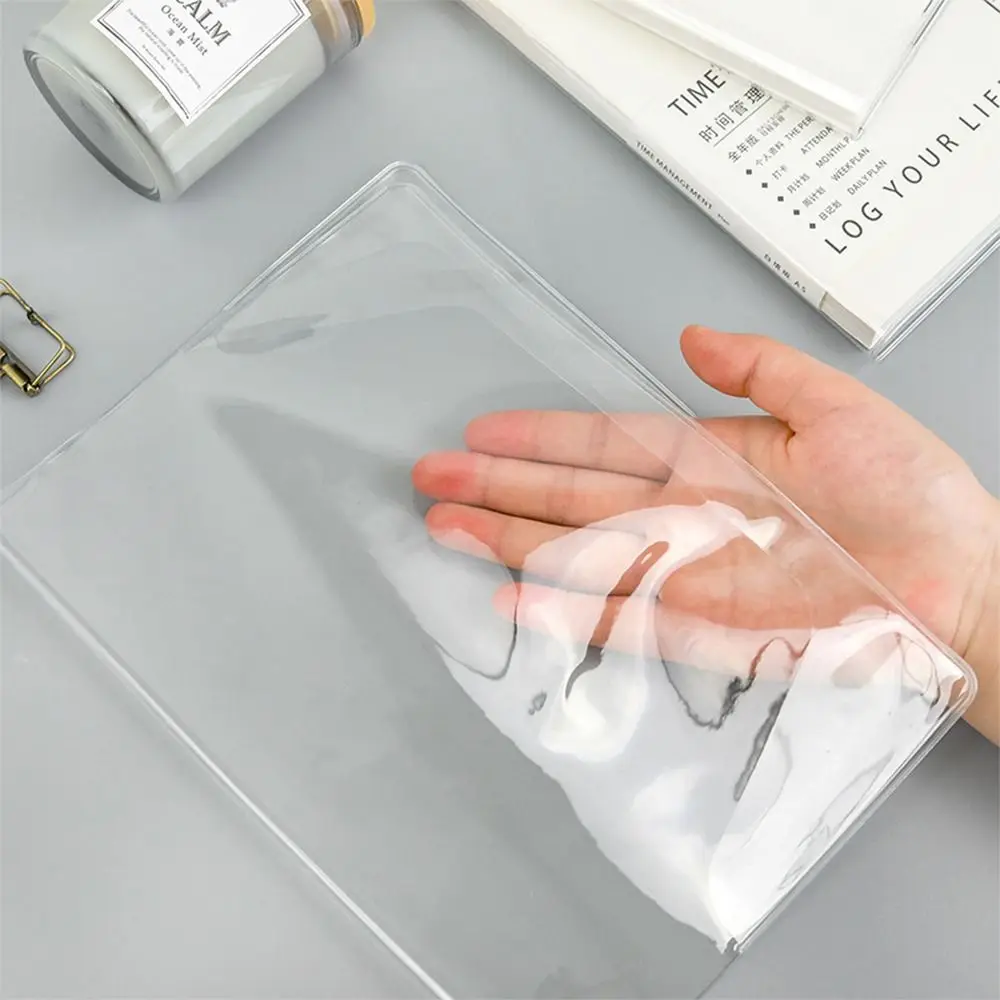 Diário a5/a6 notebook manga protetora transparente à prova dwaterproof água scrapbooking capa pvc pasta capa protetora agenda planejador