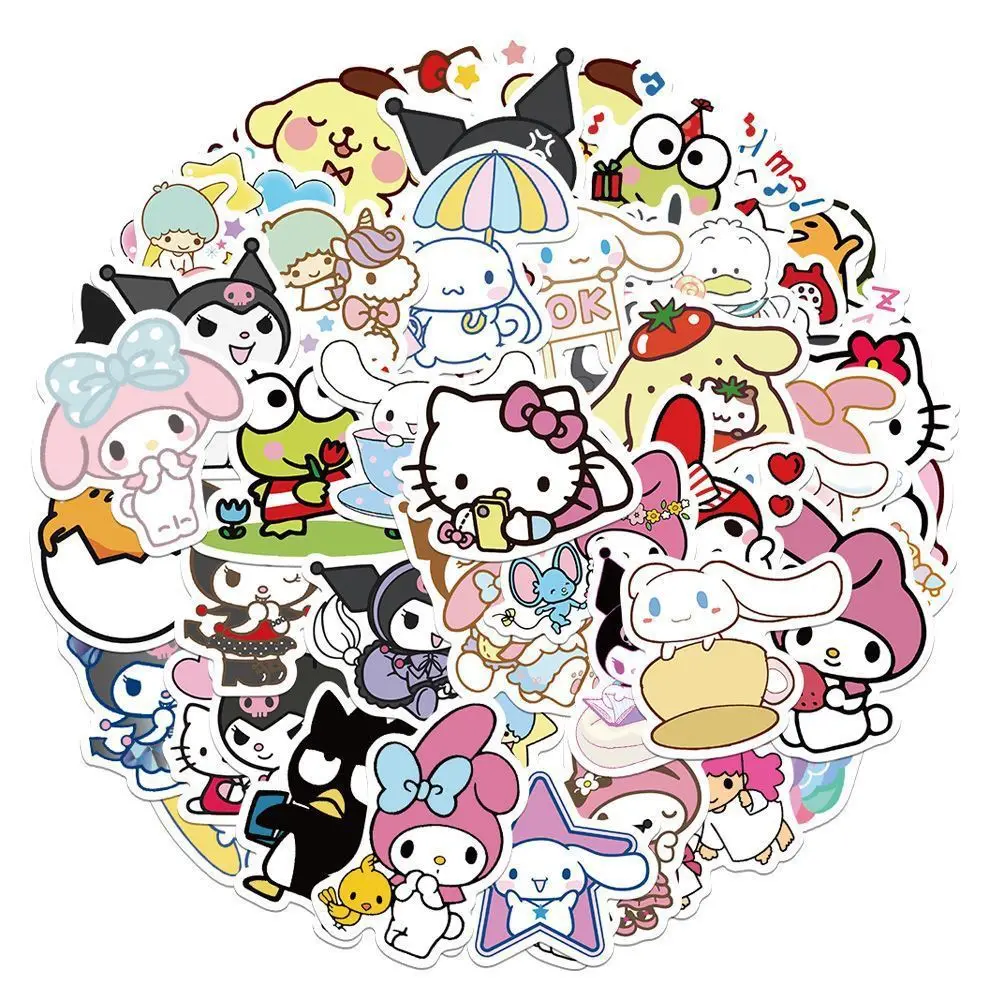 50 Adesivos Sortidos de Desenhos Animados Kulomi Yugui Dog Meileti para Decoração de Cadernos e Diários - Presentes e Brindes 50 Adesivos Sortidos de Desenhos Animados Kulomi Yugui Dog Meileti para Decoração de Cadernos e Diários - Presentes e Brindes