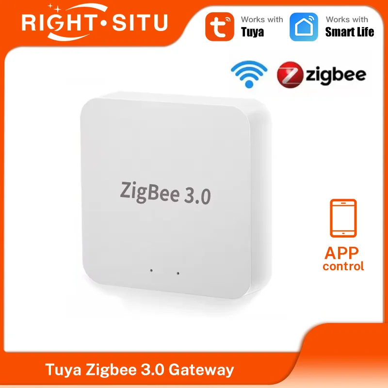 Hub Gateway Tuya Zigbee 3.0 para Casa Inteligente, Ponte Sem Fio, Controle Remoto via APP Smart Life, Dispositivo de Automação
