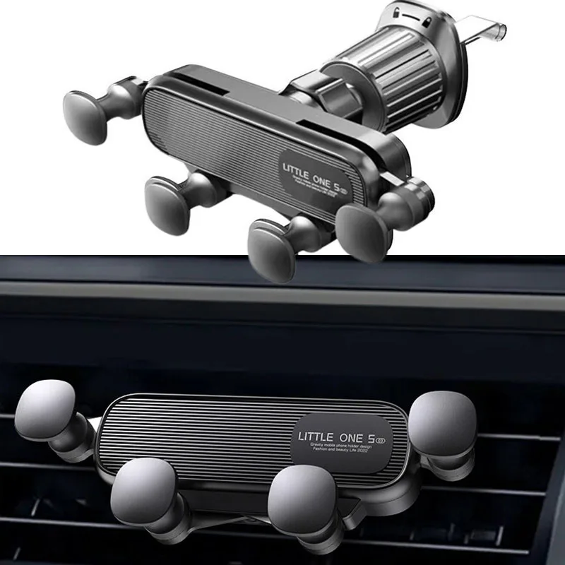 Novo suporte de telefone para carro de gravidade para 4.7-7 polegadas, suporte para ventilação de ar do carro, universal, à prova de choque, clipe gps, suporte para smartphone