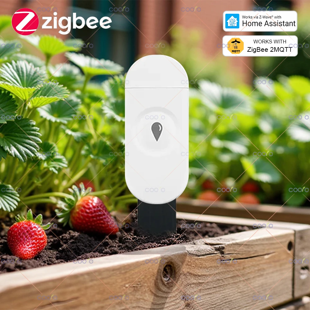 Zigbee inteligente testador de solo umidade temperatura sensor umidade para jardim planta funciona com assistente casa zigbee2mqtt