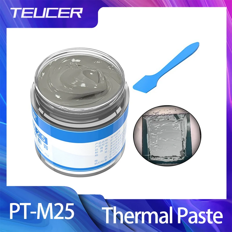 TEUCER PT-M25 25g Graxa Térmica CPU Cooler Processador Pasta de Graxa Térmica Condutora
