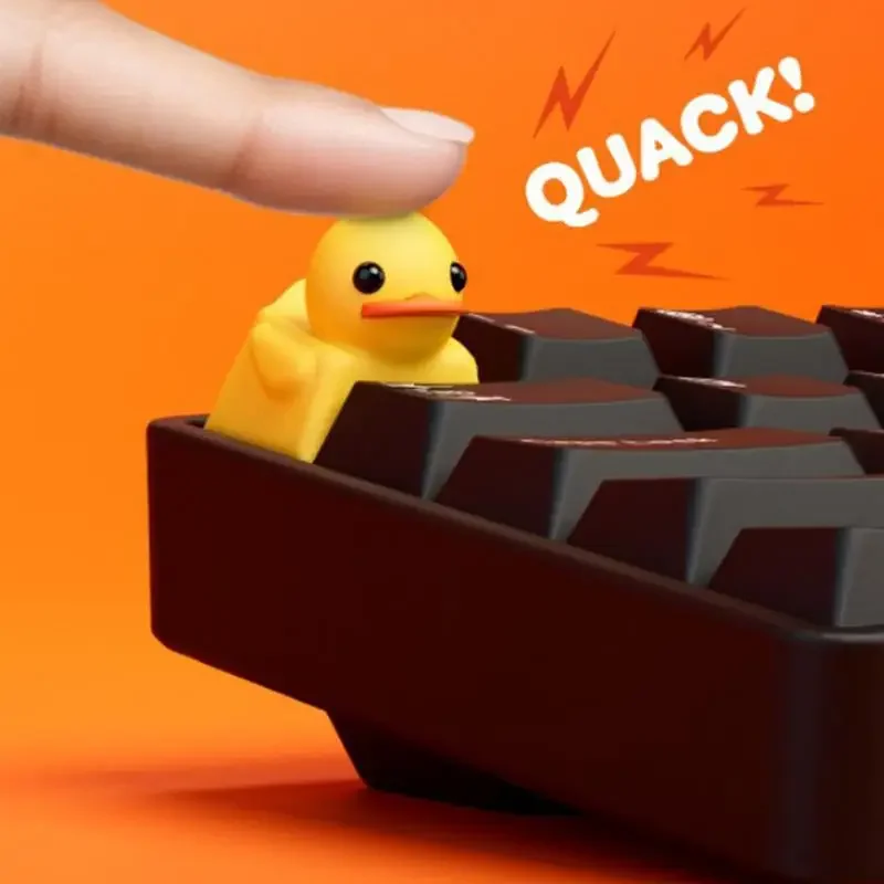 Teclas de Resina em Formato de Pato para Teclado Mecânico, Bonitas e Divertidas, Acessórios para Teclado de Jogos, Decoração de Mesa, Presente para Gamers