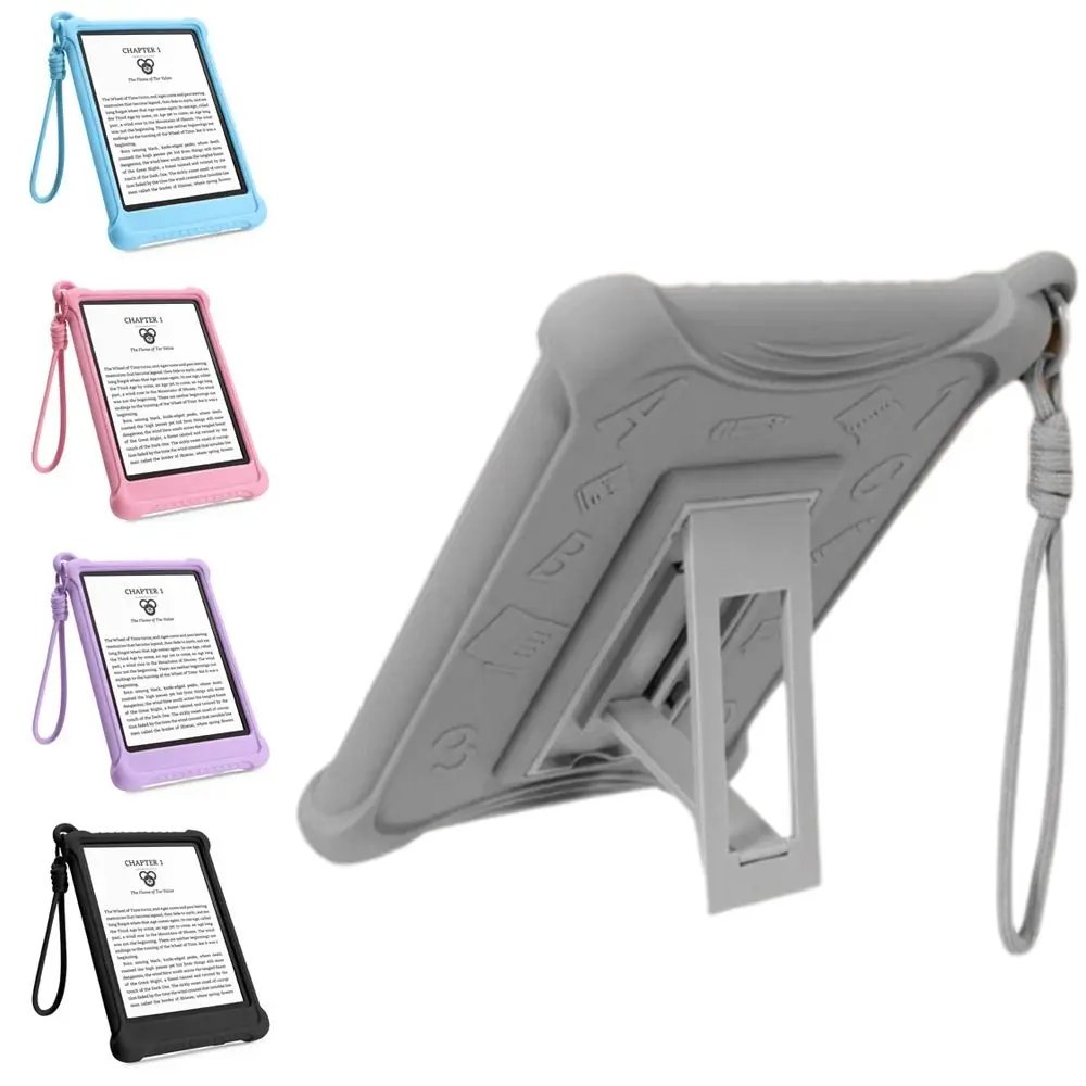 Capa de silicone para e-reader com suporte, alça de mão, proteção contra impactos para Kindle Paperwhite 2024 (12ª geração) 7 polegadas Colorsoft Capa de silicone para e-reader com suporte, alça de mão, proteção contra impactos para Kindle Paperwhite 2024 (12ª geração) 7 polegadas Colorsoft