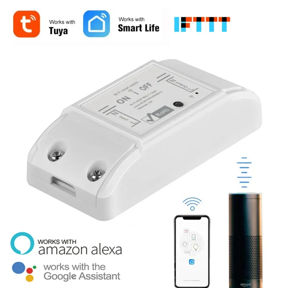 1pcs Wifi DIY Interruptor Inteligente Controle Remoto Sem Fio Controle Doméstico Funciona com Alexa Google Home