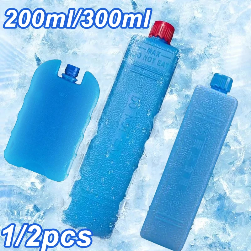 Caixa de gel reutilizável para congelador, com injeção de água, para lanches, piqueniques, viagens, armazenamento de alimentos frescos e bolos.