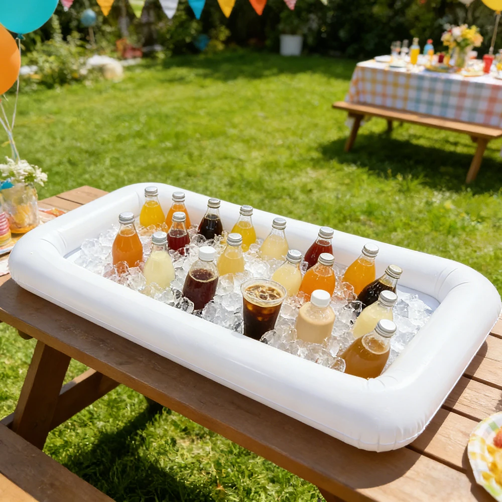 1pc Bar Inflável de PVC para Manter Bebidas e Lanches Frescos, Ideal para Festas de Verão na Praia e Diversão Aquática