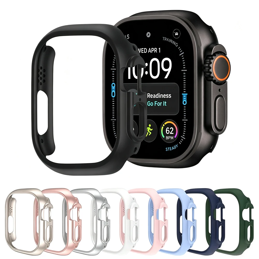 Capa protetora para Apple Watch Ultra 2, 3, 4, 49 mm, acessórios, capa rígida de PC com design vazado, proteção para iWatch Series Ultra 4.