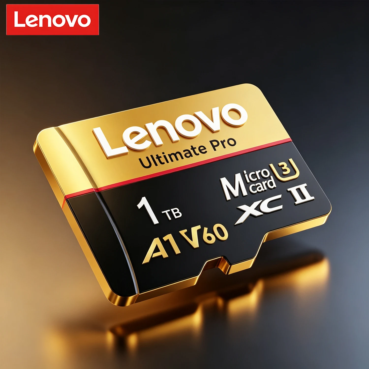 Cartão Micro SD Lenovo Original Classe 10 UHS-II 1TB, Alta Velocidade A1 V60, Desempenho Estável, Cartões TF Flash para Celular, Câmera e Drone