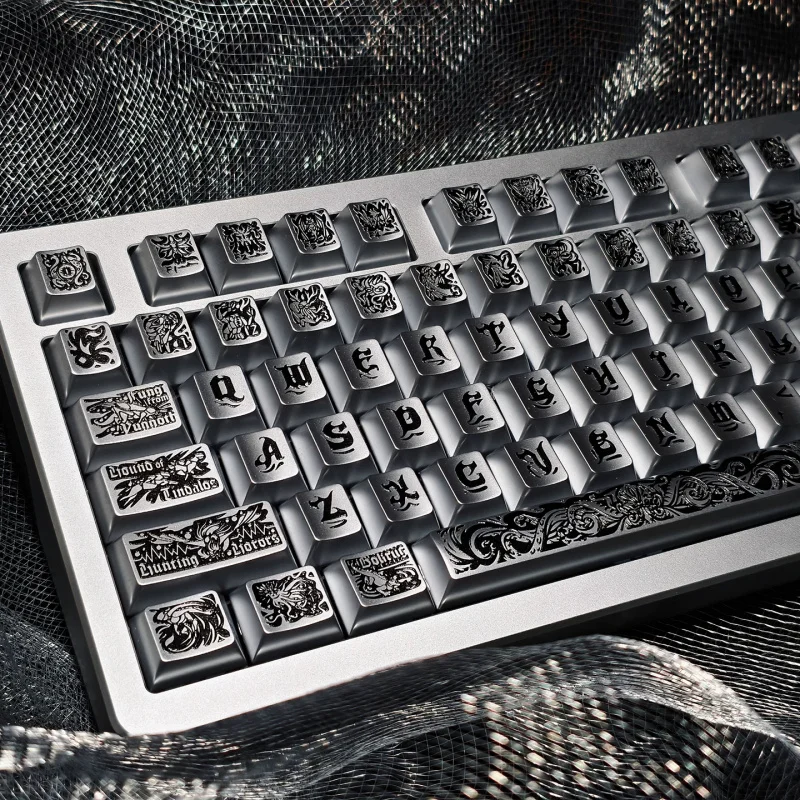 Teclas PBT Personalizadas 130 Teclas em Formato de Gato Siamês Fofo com Sublimação de Tinta Perfil MAO para Teclado Mecânico Gamer MX