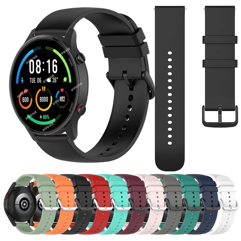 Para xiaomi relógio 2 pro cinta pulseira de silicone para mi relógio s3 cor 2 s1 ativo pro s2 42 46mm pulseira smartwatch correa acessório