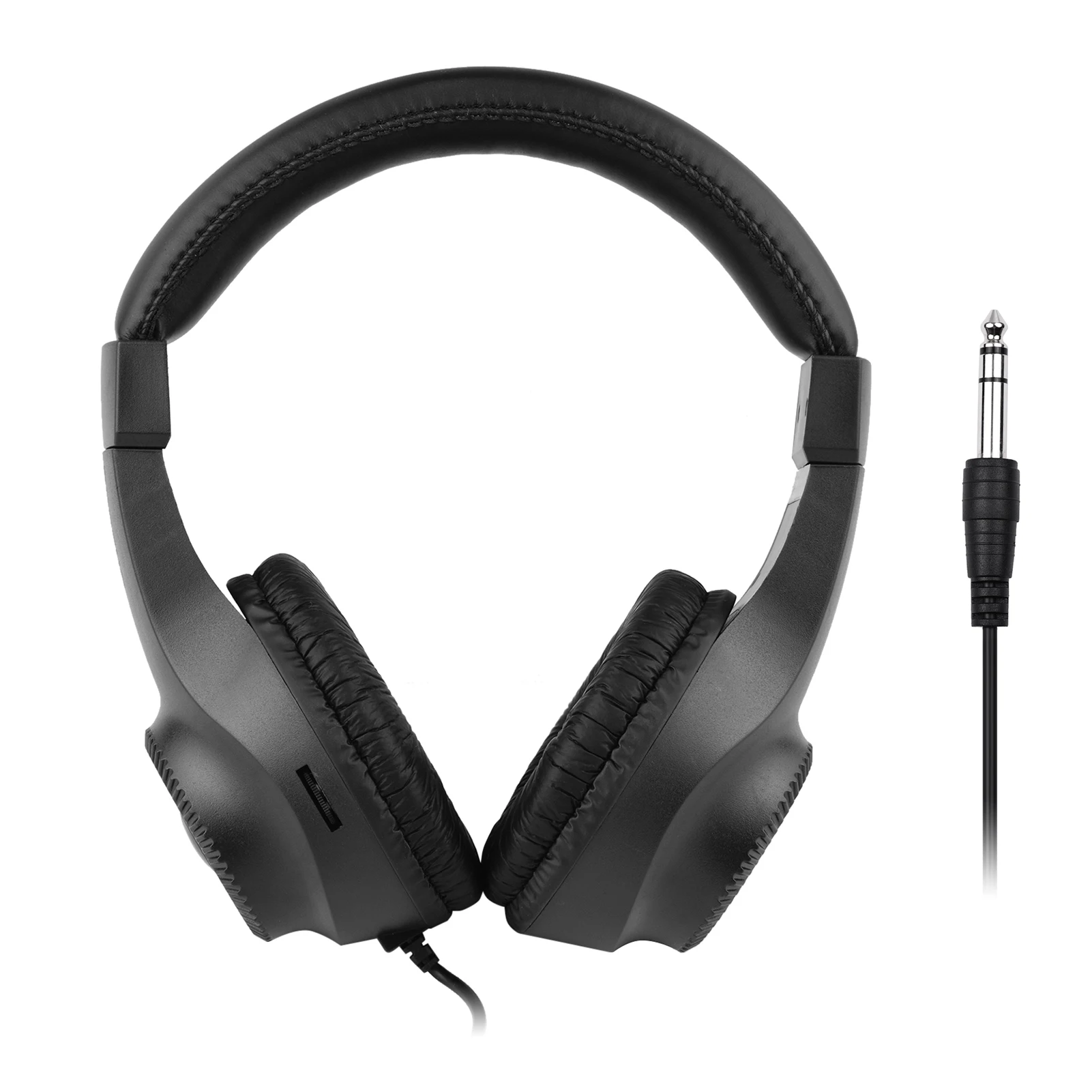 Fones de ouvido estéreo com fio, fone de ouvido intra-auricular 50mm Driver Plug 6.5mm para amplificador de guitarra Piano elétrico Mixer de áudio