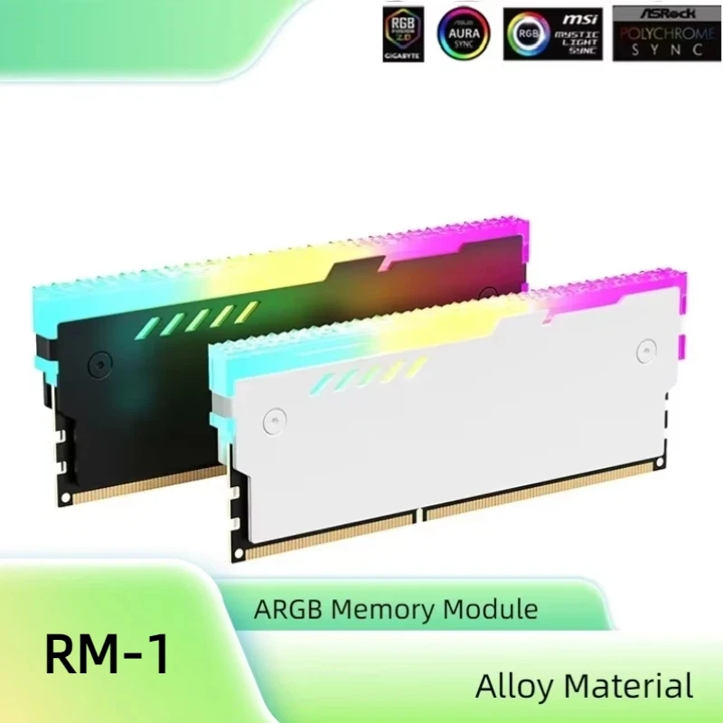Memória pc dissipador de calor RM-1 ram colete de resfriamento 5v-3pin argb ram dissipador de calor aura sincronização para computador desktop memória ddr2 ddr3 ddr4 ddr5 Memória pc dissipador de calor RM-1 ram colete de resfriamento 5v-3pin argb ram dissipador de calor aura sincronização para computador desktop memória ddr2 ddr3 ddr4 ddr5