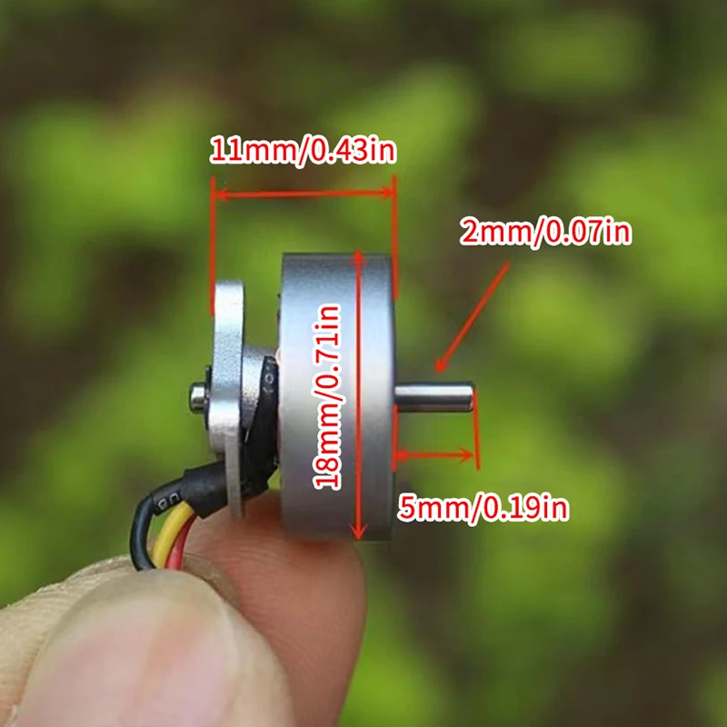 【ST】Em Alta! Motor Brushless Trifásico de Alta Velocidade 1S-2S 3.7V 7.4V 15000KV, Pequeno 14mm com Eixo de 1.5mm para Ventilador de Drone RC e Radiador