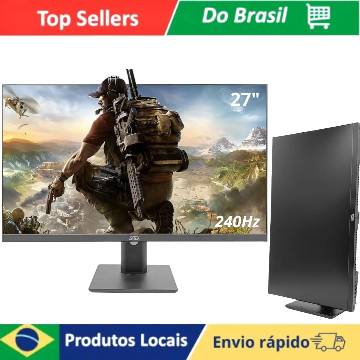 Monitor Gamer 27 Polegadas Full HD IPS 240Hz 1ms VESA HD-MI DP Com Função De Tela Vertical Monitor Gamer 27 Polegadas Full HD IPS 240Hz 1ms VESA HD-MI DP Com Função De Tela Vertical