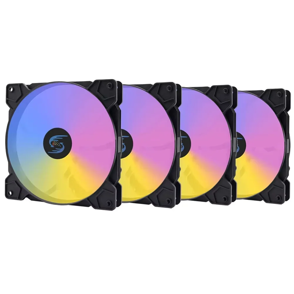Ventoinha de PC 140mm, Ventoinha de Gabinete de PC 14cm Silenciosa, Ventoinha RGB 140mm 4 Pinos, Ventoinhas de Resfriamento para Computador, Ventoinha Silenciosa de 12cm para Cooler de CPU