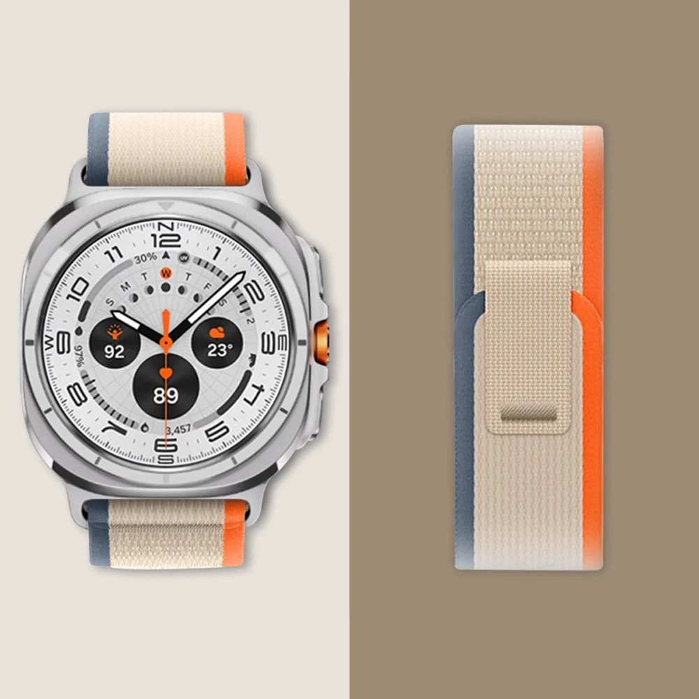 Pulseira para Samsung Galaxy Watch Ultra2 /2025, Acessórios de 47mm, Pulseira de Nylon Esportiva, Correia para Galaxy Watch Ultra