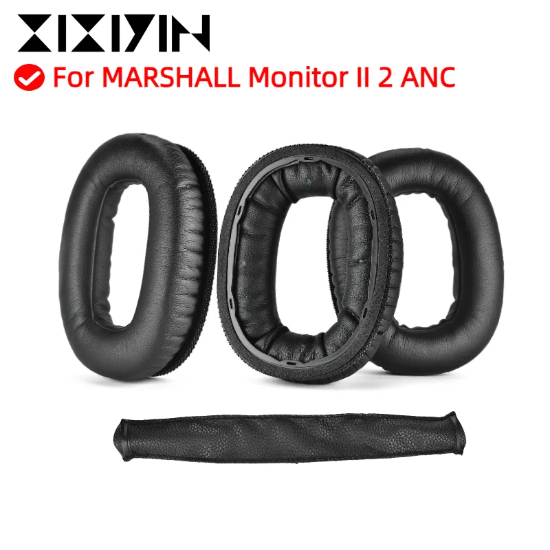 Almofadas de substituição para fones de ouvido, compatíveis com marshall monitor ii 2 anc, faixa de cabeça para gamer