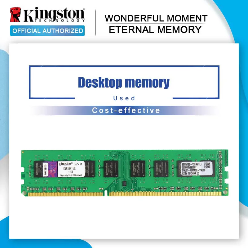 Kingston pc memória ram módulo de memória computador desktop 1gb 2gb pc2 ddr2 4gb ddr3 8gb 667mhz 800mhz 1333mhz 1600mhz 8gb 1600