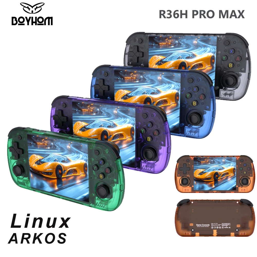 Console de Videogame Retro Portátil BOYHOM R36H PRO com Sistema Linux, Tela IPS de 4.2 Polegadas, Player de Vídeo Portátil R36HPROMAX 64GB Console de Videogame Retro Portátil BOYHOM R36H PRO com Sistema Linux, Tela IPS de 4.2 Polegadas, Player de Vídeo Portátil R36HPROMAX 64GB