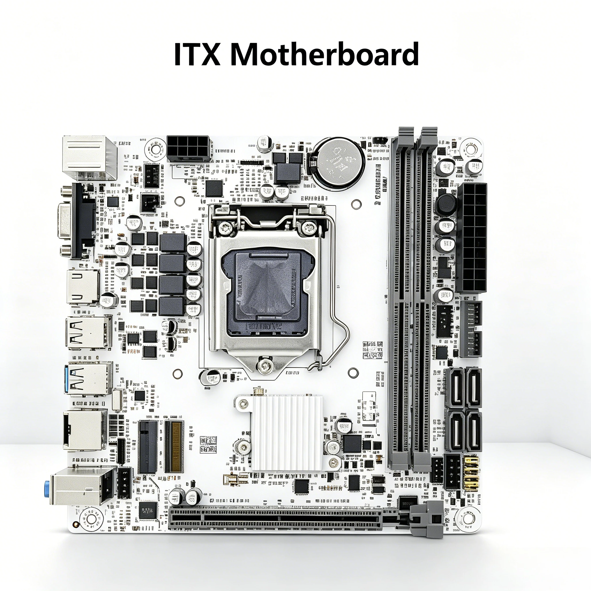 Placa-Mãe Mini ITX ITX-H310 com Cooler, Soquete LGA1151, Suporte para CPUs de 6ª/7ª/8ª/9ª Geração, Processadores E3/V5/V6, Desktop DDR4 Dual Channel