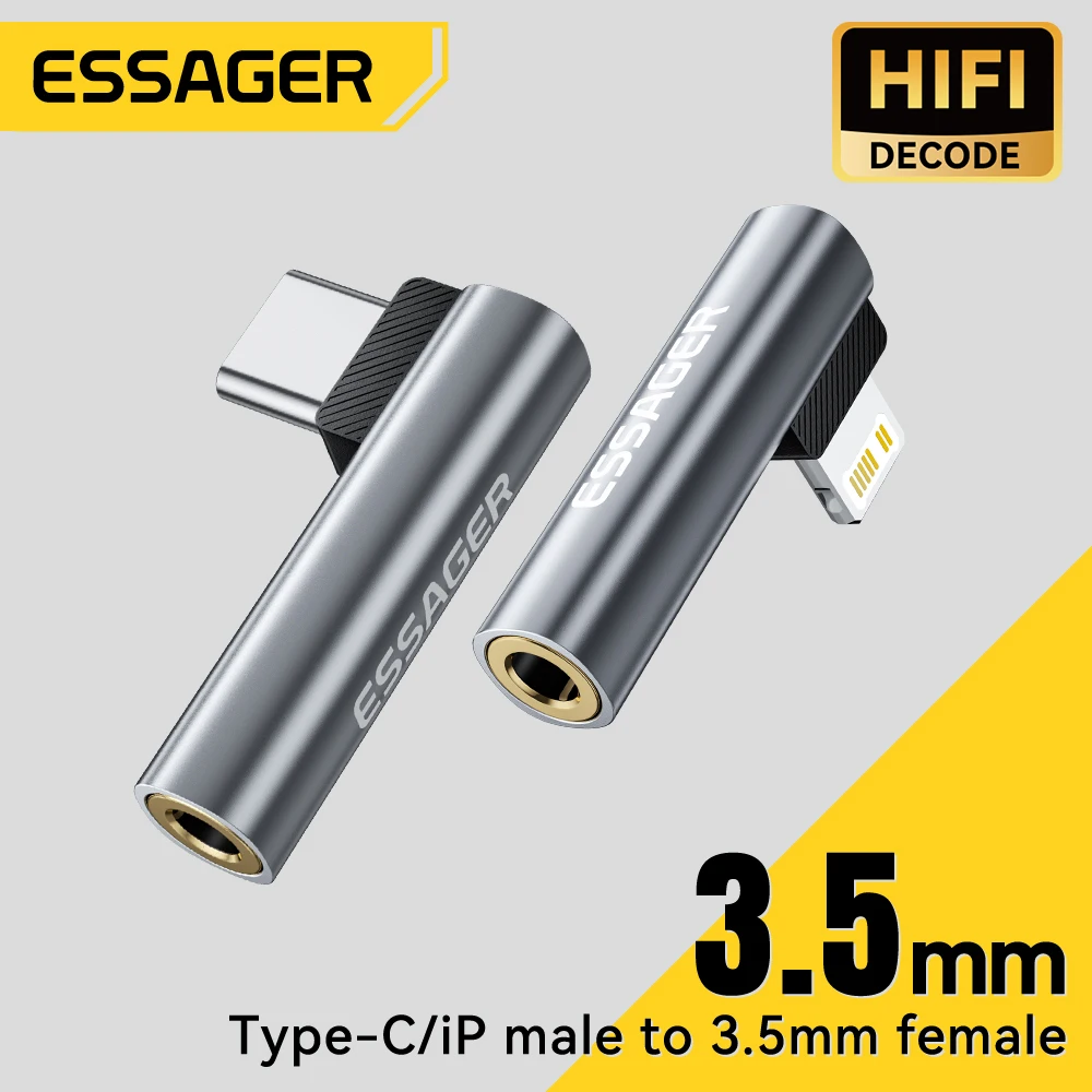 Essager tipo c para 3.5mm jack adaptador de áudio adaptador de fone de ouvido para xiaomi huawei samsung relâmpago para 3.5mm adaptador para iphone 14