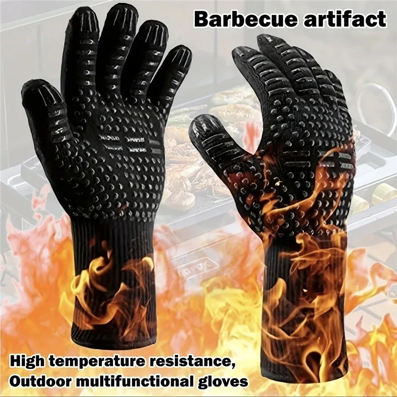 Luvas resistentes a altas temperaturas, luvas de forno, isolamento térmico, microondas, churrasqueira, 500, 800 graus, uma peça