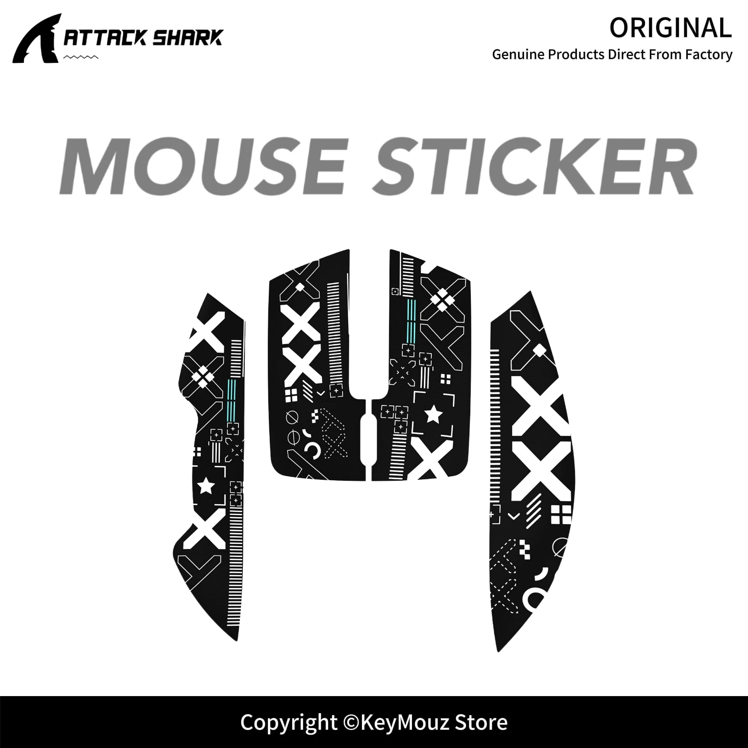 Punho para Mouse Gamer ATTACK SHARK para R1/X11/X3/X6, Toque Suave, Ajuste Perfeito, Maior Aderência, Visual Atraente, 4/6 Unidades