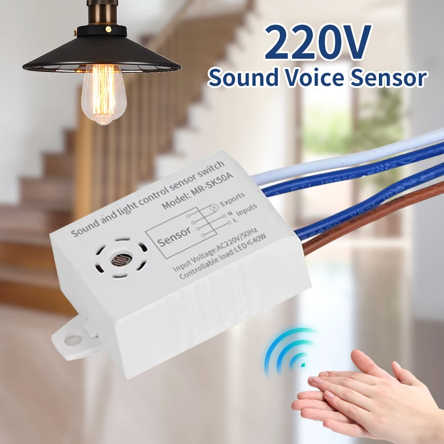 Sensor de Voz Inteligente: Módulo Detector de Som com Acionamento Automático ON/OFF para Escadas, Corredores e Melhorias Domésticas